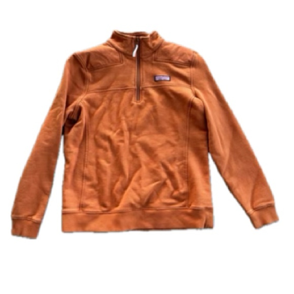 Vineyard Vines Orange Half-Zip Sweater - Picture 2 of 5